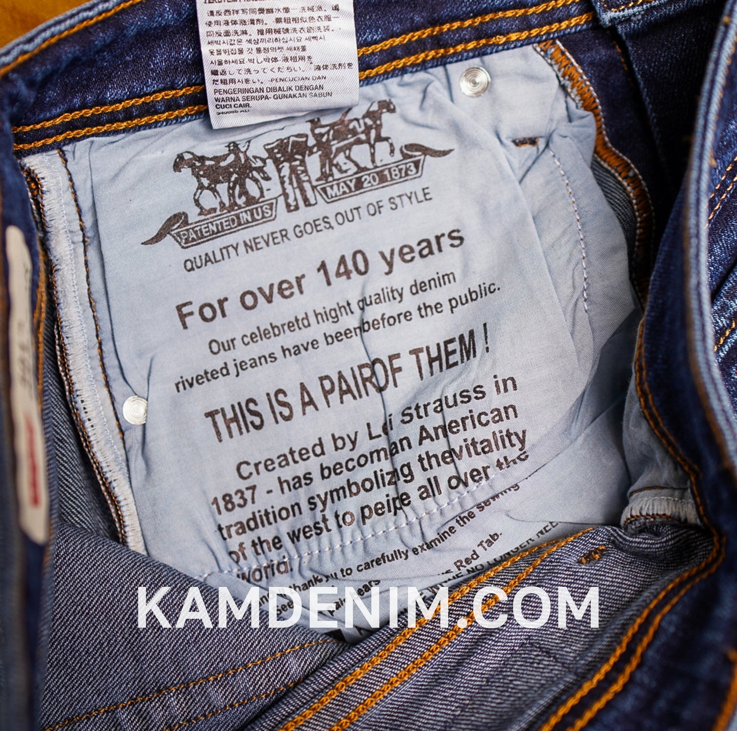 Jeans LVS Bleu Jeans 4129 Coupe Normale