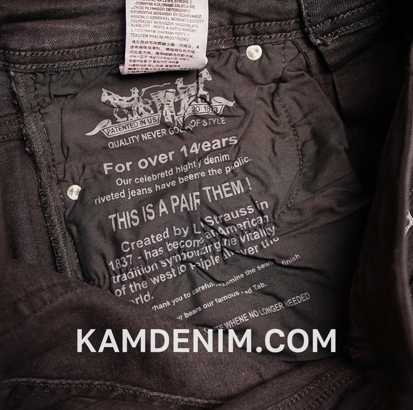 Jeans LVS Gris Noir 4089 Coupe Normale