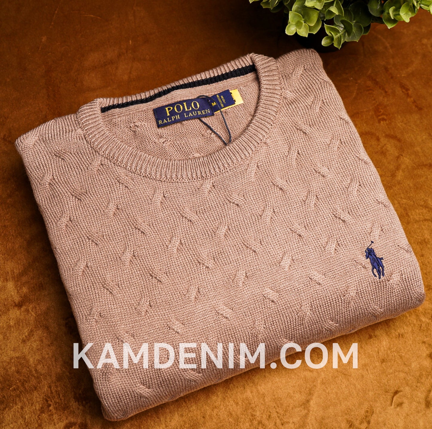 Tricot RL 2018 irlandais 100% Coton S / marron