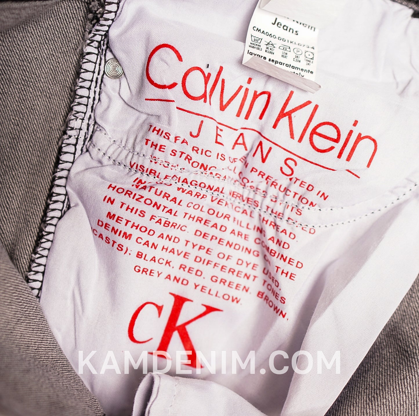 Jeans CK Gris DLV 4145 Coupe Normale