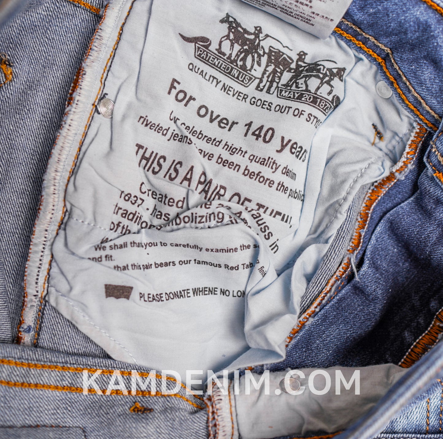 Jeans LVS Bleu Delaver 4150 Coupe Normale