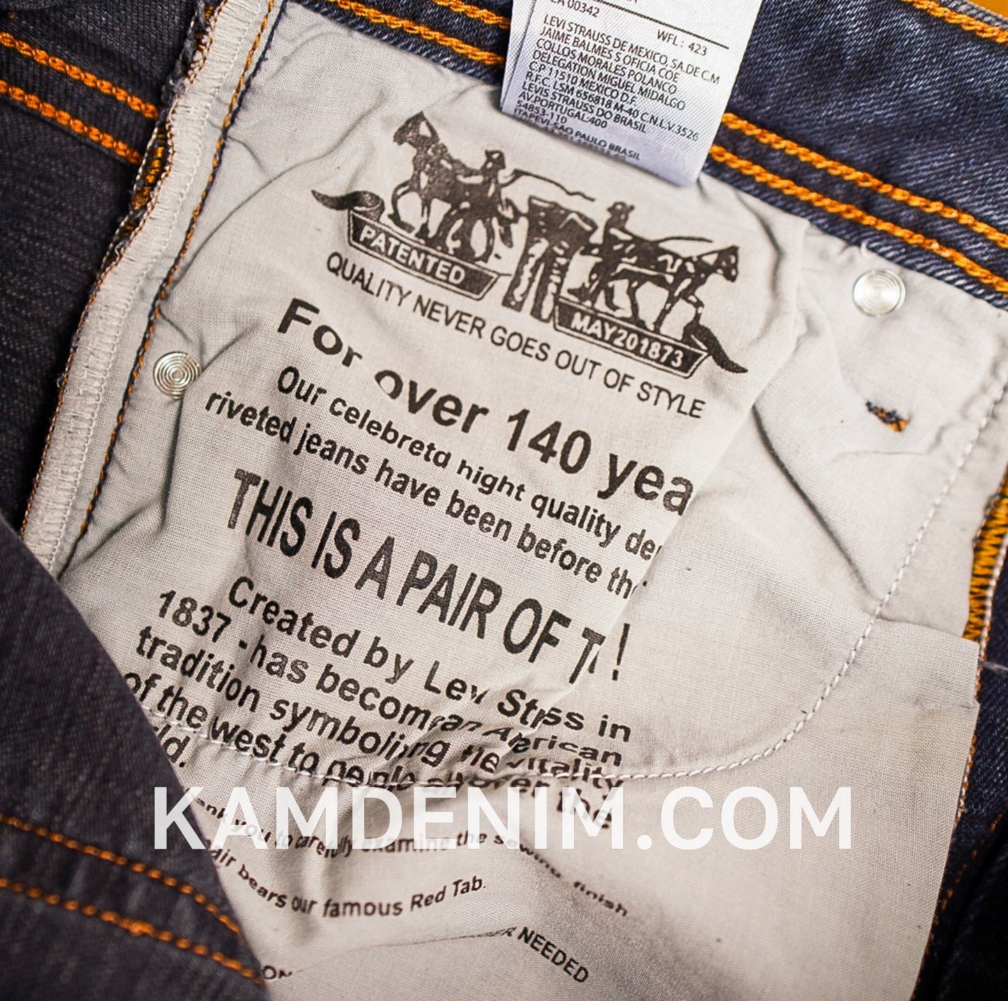 Jeans LVS Bleu Marine 4185 Coupe Normale