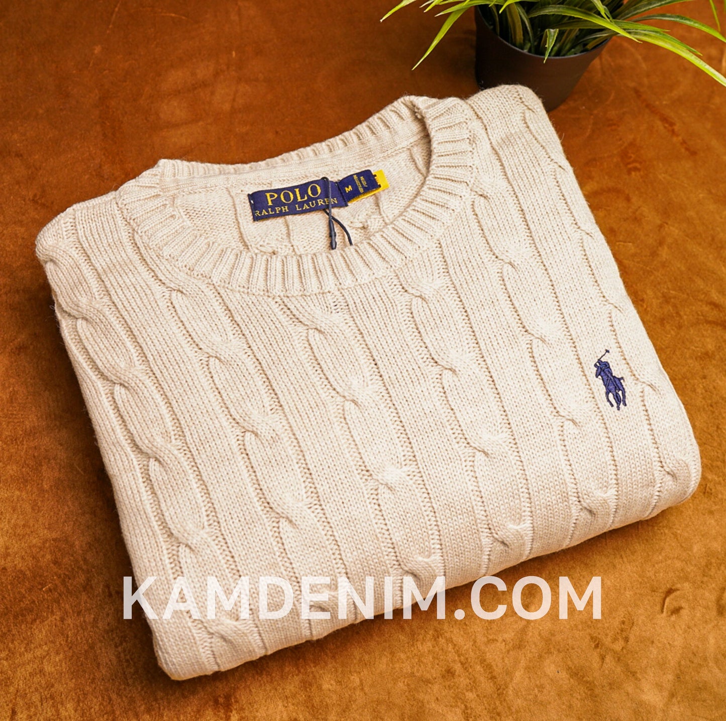 Tricot RL 2017 Jakard 100% Coton S / blanc