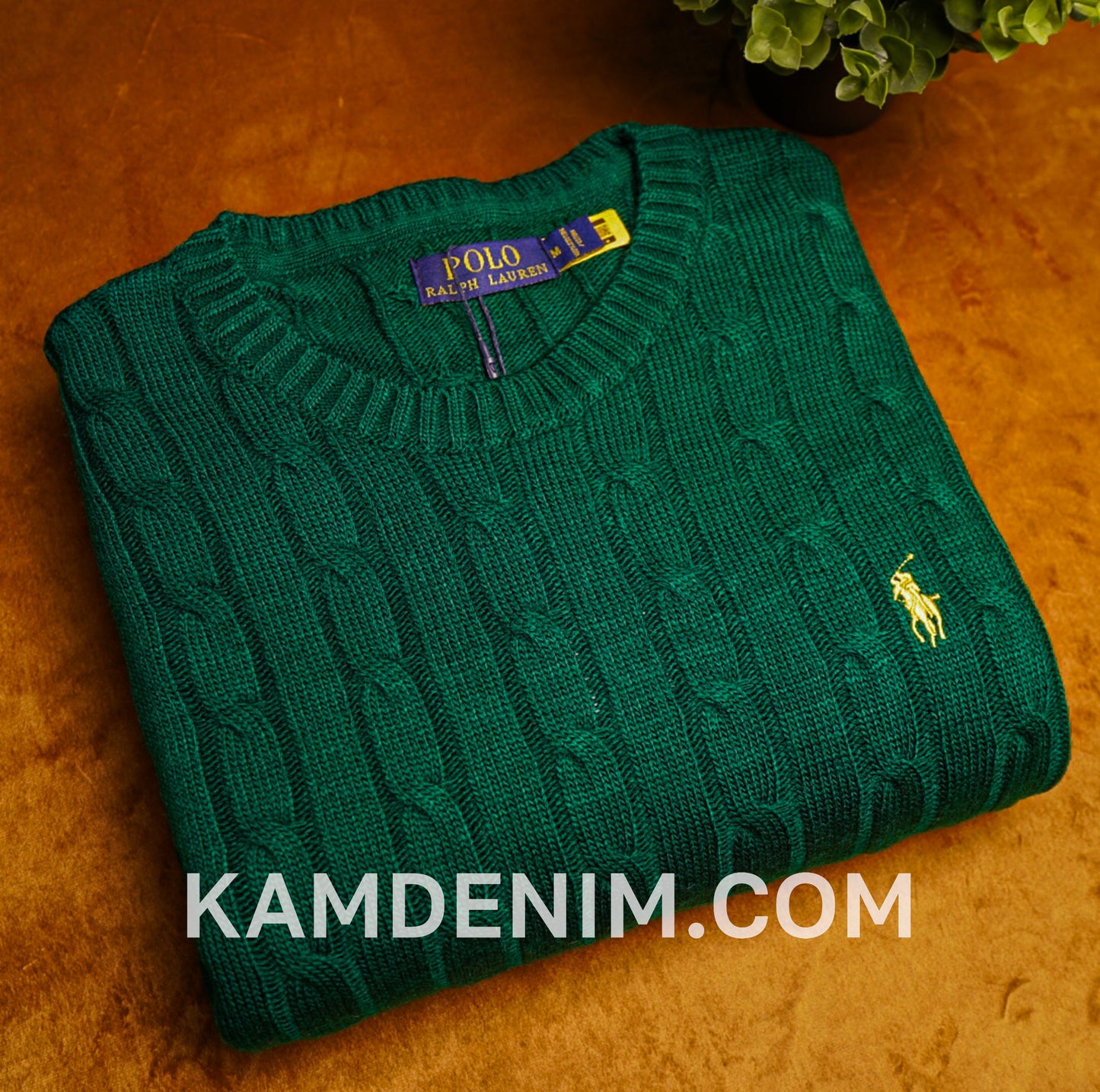 Tricot RL 2017 Jakard 100% Coton S / vert militaire