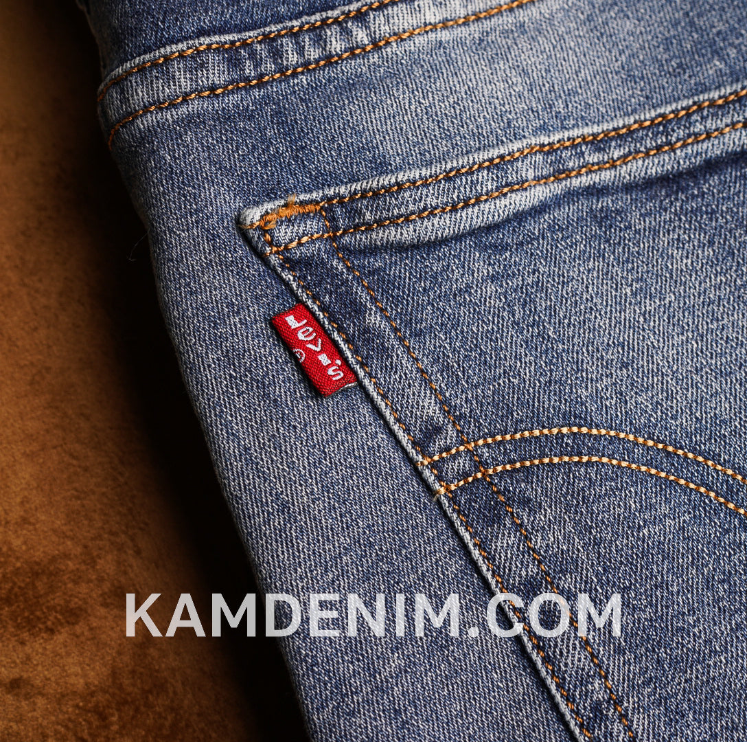 Jeans LVS 4030 Bleu Ciel Délaver Coupe Normale