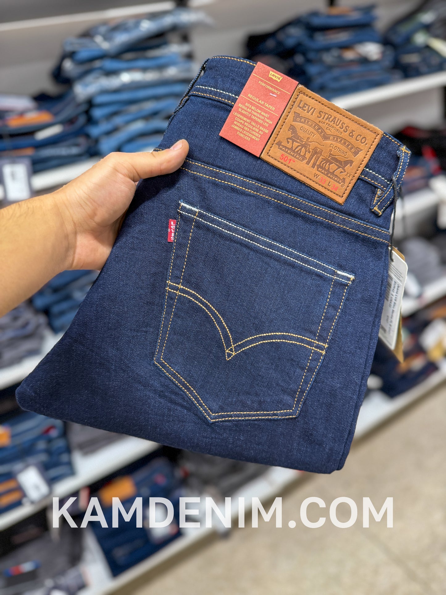 Jeans LVS Bleu Marine FL B 4147 Coupe Normale