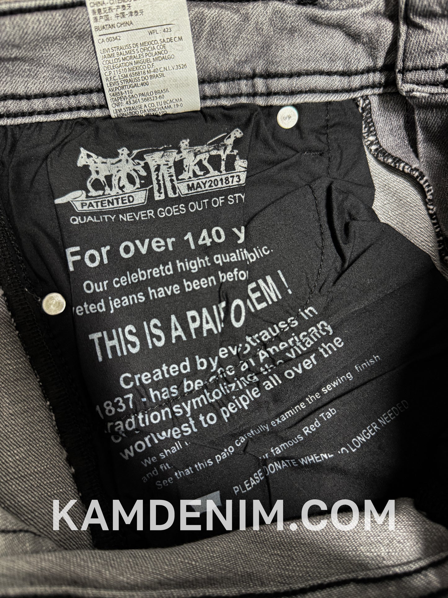 Jeans LVS Gris Clair 4155 Coupe Normale